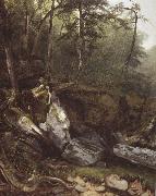 Asher Brown Durand Study from Nature rocks and trees in the Catskills painting
